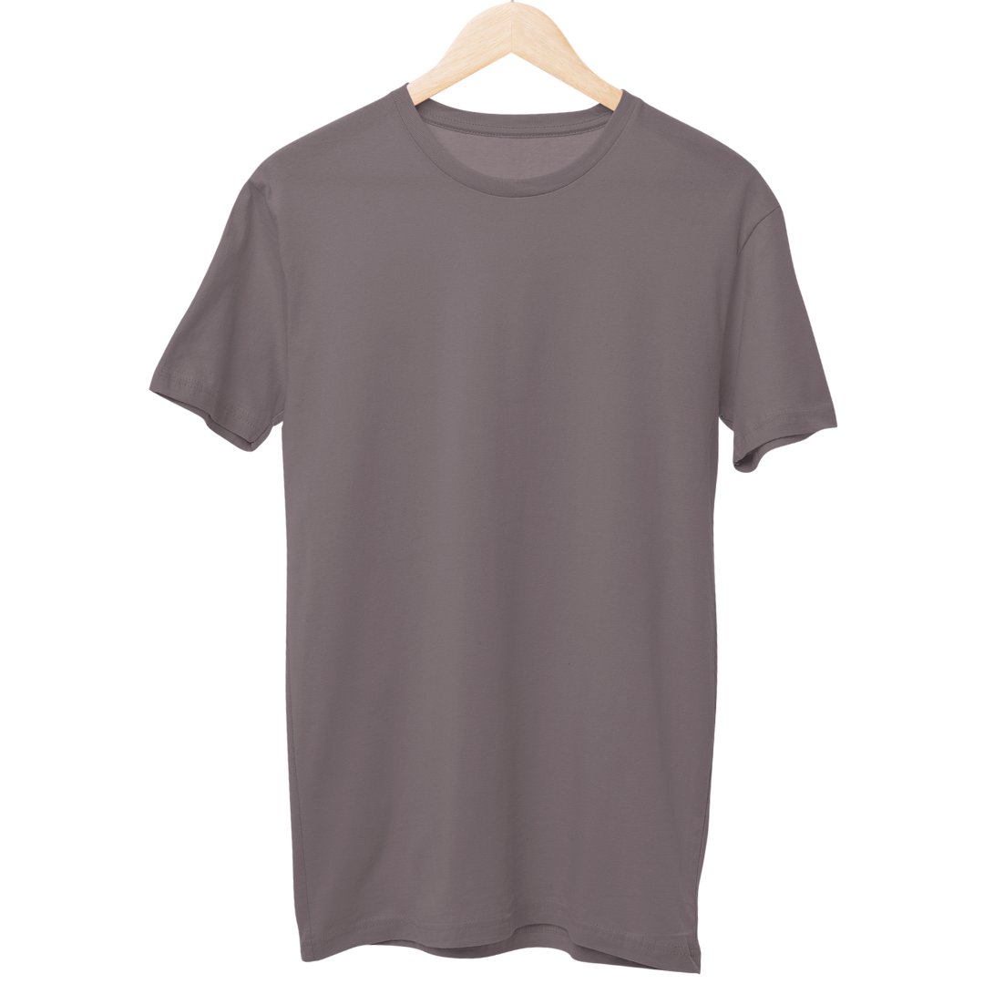 Light Grey Unisex Solid Regular T-Shirt