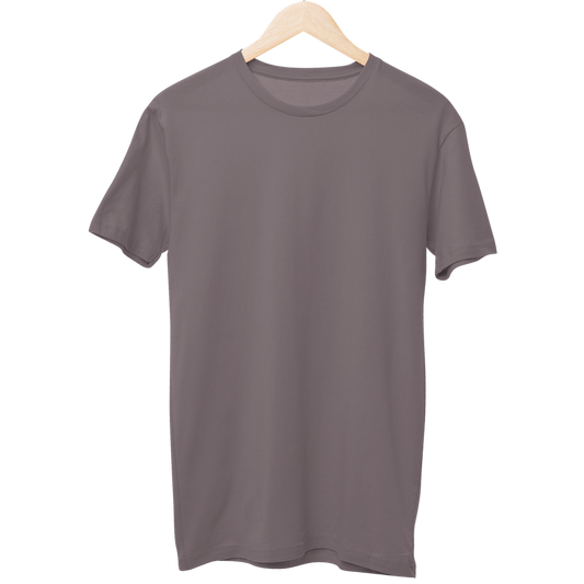 Light Grey Unisex Solid Regular T-Shirt